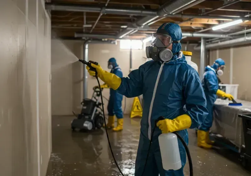 Basement Sanitization and Antimicrobial Treatment process in Audubon, PA