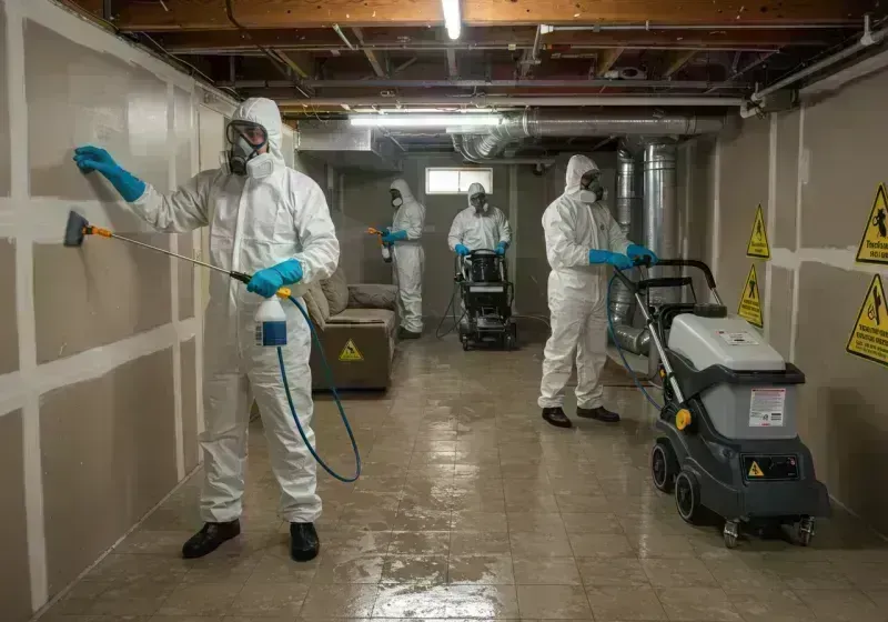 Basement Moisture Removal and Structural Drying process in Audubon, PA